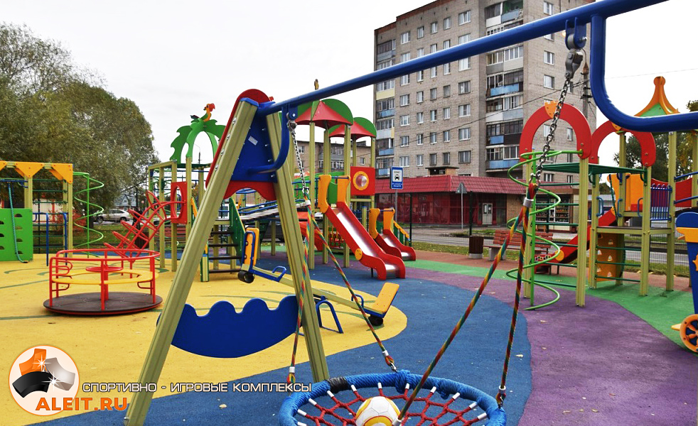 Резиновые покрытия на игровых и спортивных площадках Aleit-3.ru • Улан-Удэ