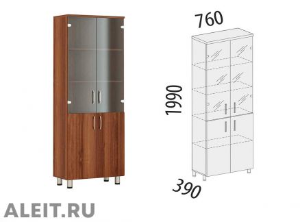 Фото 7: Шкаф для офиса со стеклом 3 - LID.82.H26-1