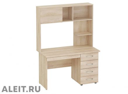 Офисный компьютерный стол 1,2 м для персонала в в Северобайкальске с полками